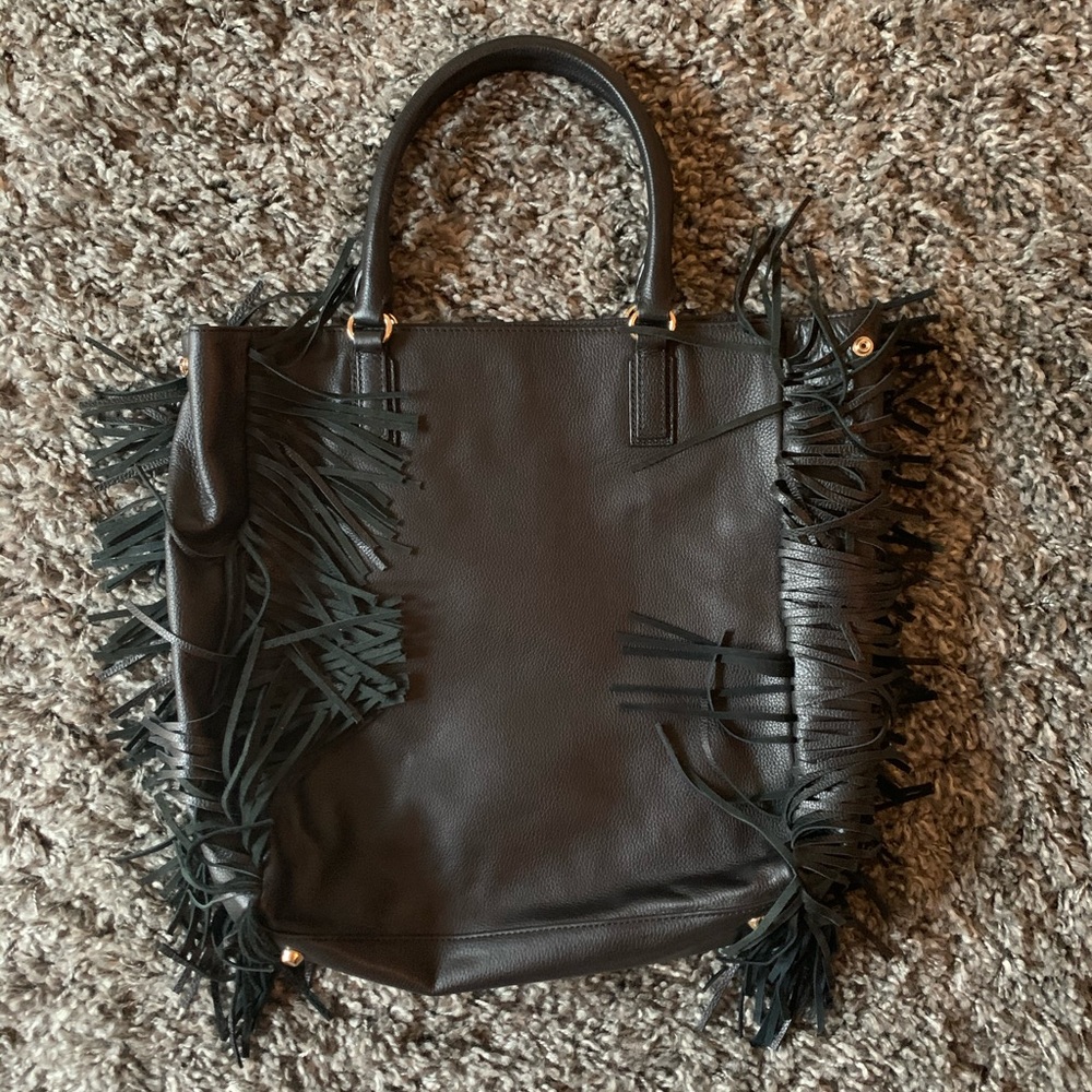 Barney’s New York black leather tote